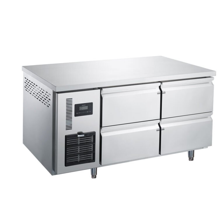 Commercial Stainless Steel Refrigerated Worktable 4 Drawer Prep Fridgerigerator