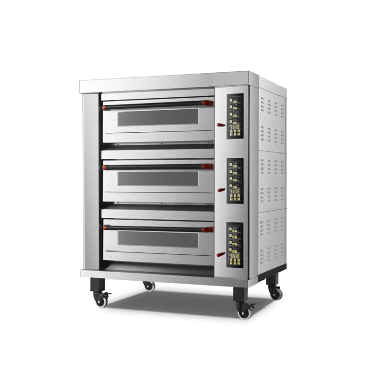 Commercial 3-Deck Electric Deck Oven with Mobile Stand