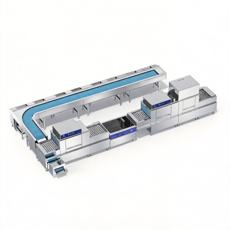 Custom Commercial Dishwasher, Industrial Pass-Through Dishwasher for Restaurant, Hotel, School Kitchen